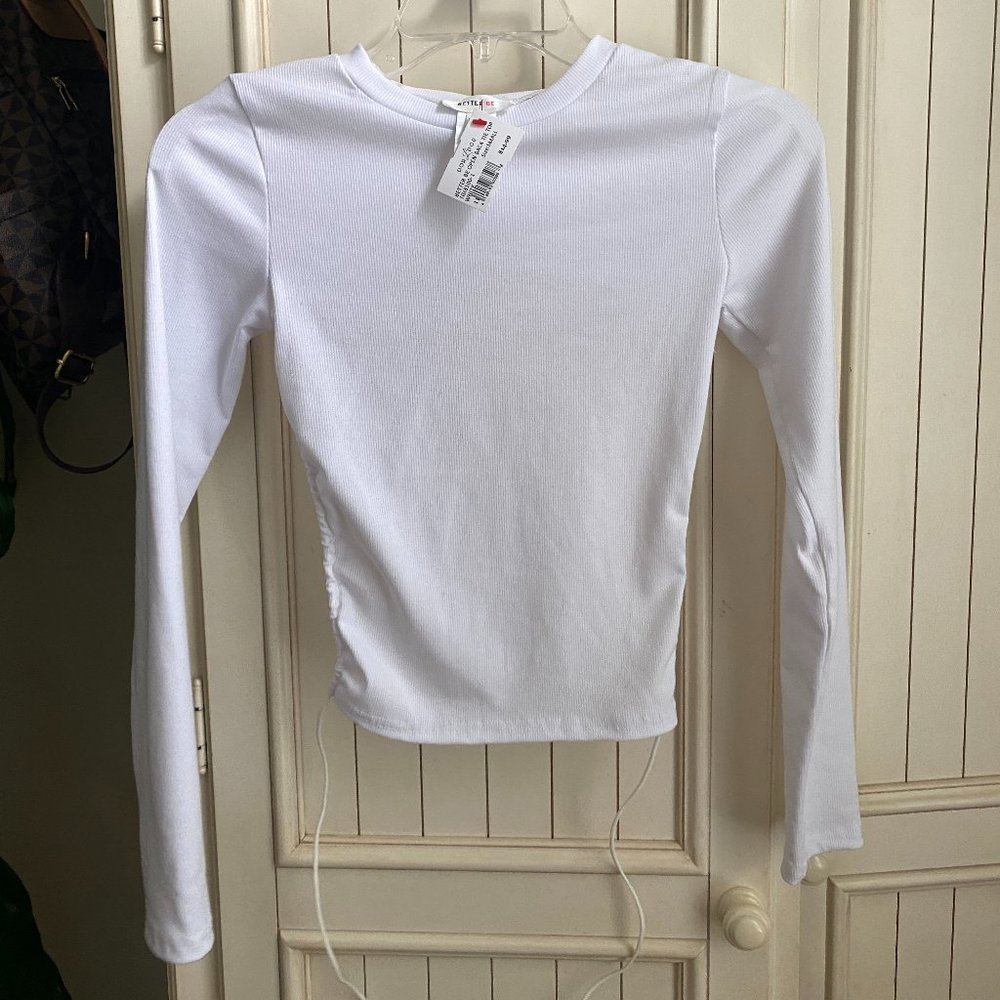White Open Back Longsleeve